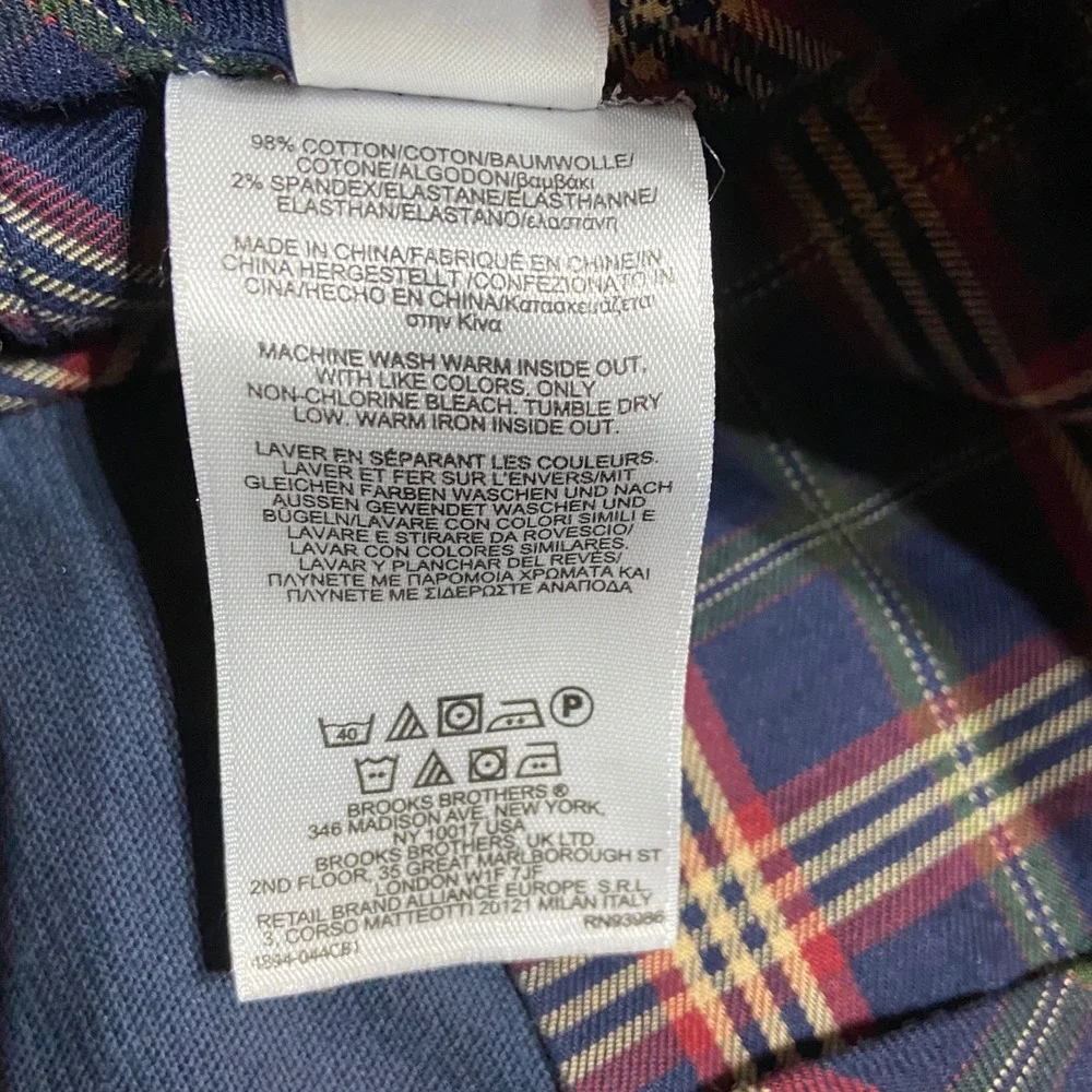 Brooks Brothers Clark Navy Blue Corduroy Pants Mens 36x30 Straight Leg Chinos